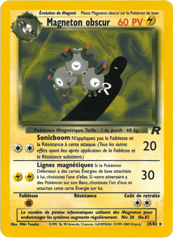 Magneton obscur, carte 28 de Team Rocket