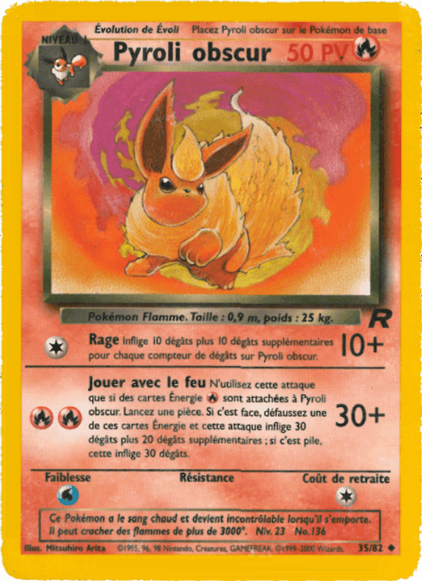 Pyroli obscur, carte 35 de Team Rocket
