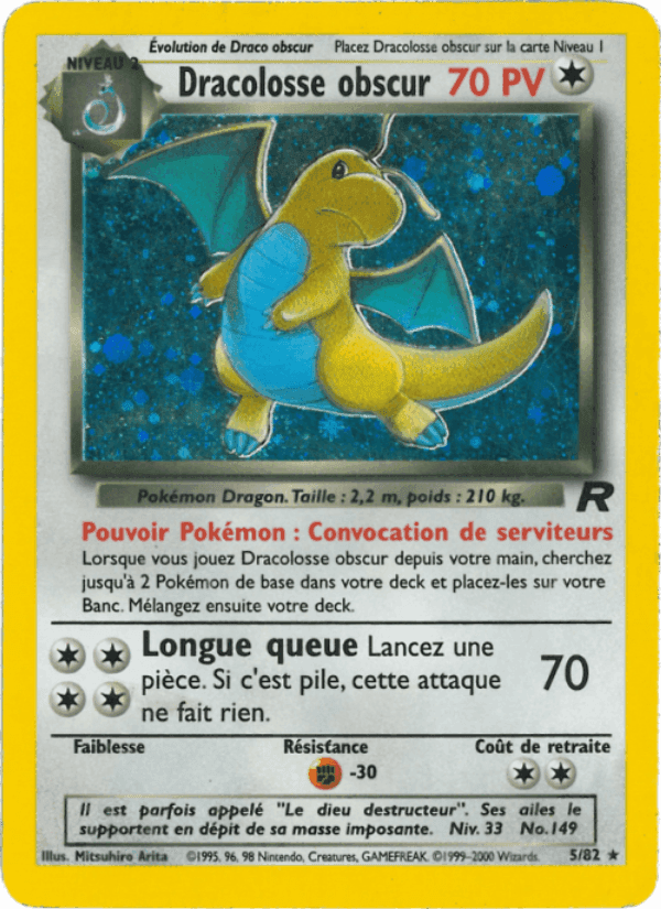 Dracolosse obscur, card 5 from Team Rocket