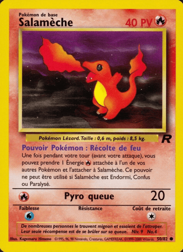 Salamèche, card 50 from Team Rocket