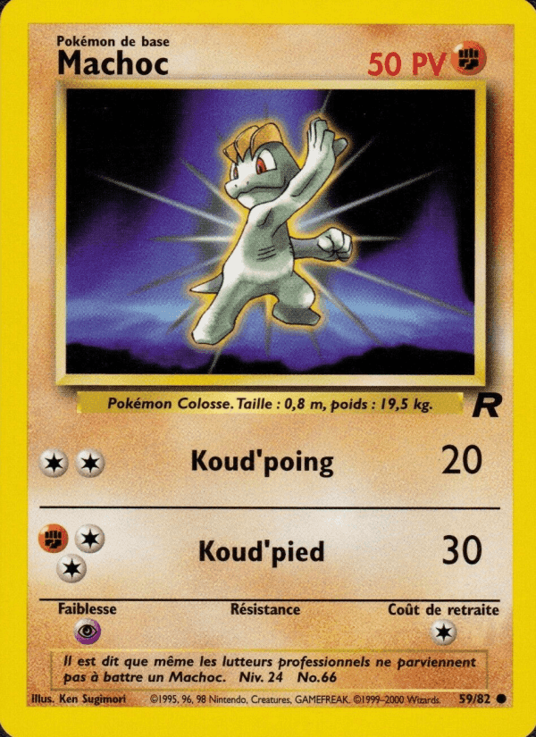 Machoc, card 59 from Team Rocket