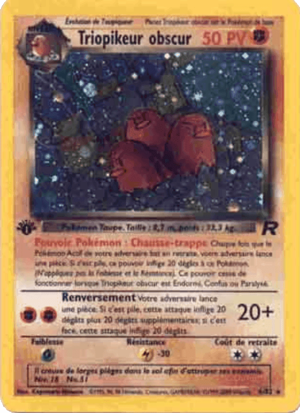 Triopikeur obscur, carta 6 de Team Rocket