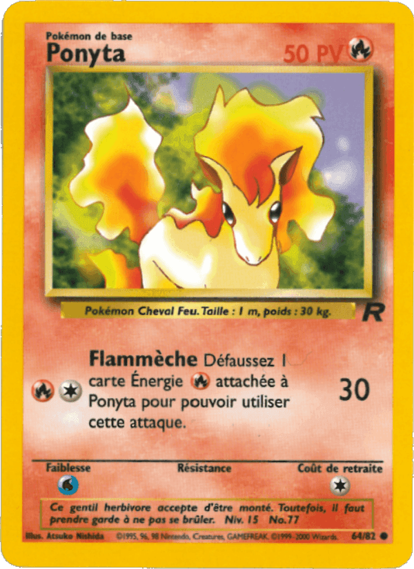 Ponyta, carte 64 de Team Rocket