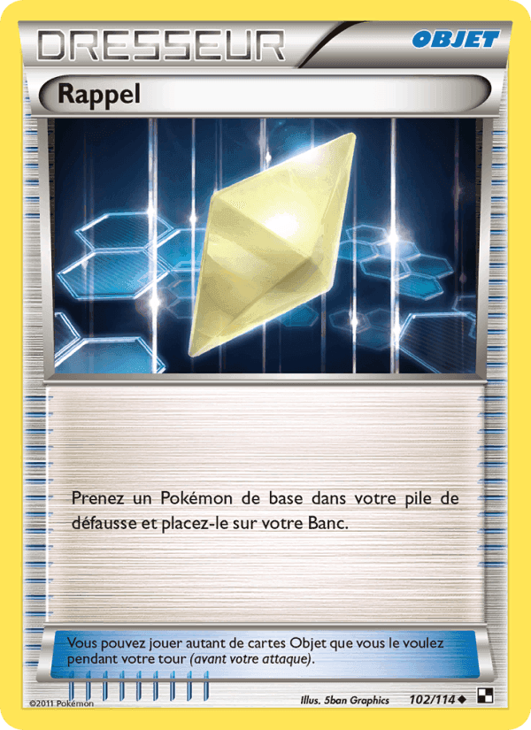Rappel, carte 102 de Noir & Blanc