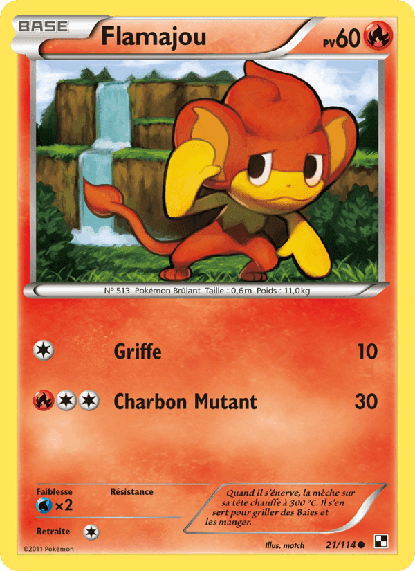 Flamajou, carte 21 de Noir & Blanc
