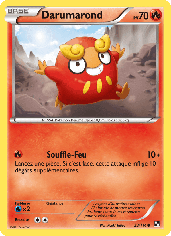 Darumarond, card 23 from Noir & Blanc