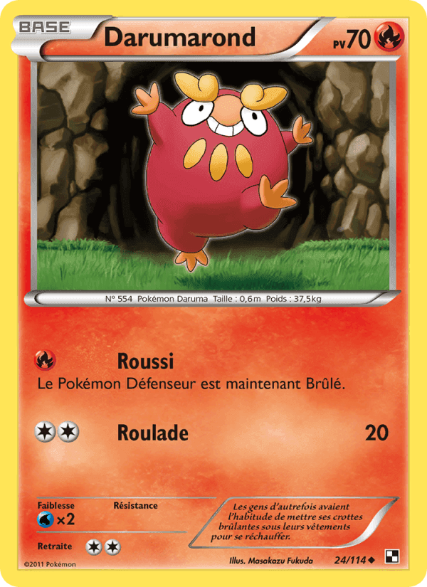 Darumarond, card 24 from Noir & Blanc