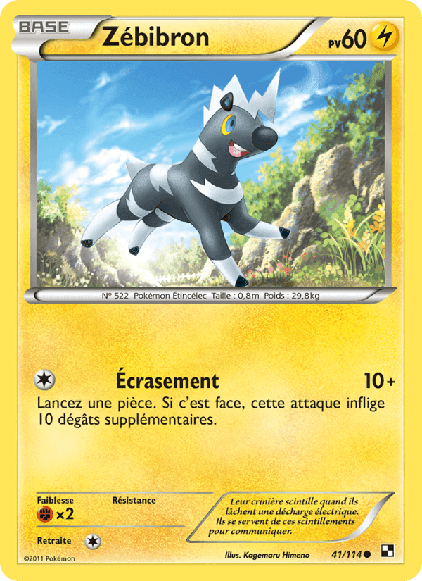 Zébibron, carte 41 de Noir & Blanc