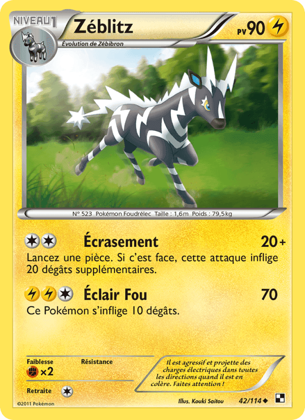 Zéblitz, carte 42 de Noir & Blanc