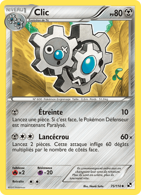 Clic, carta 75 de Noir & Blanc