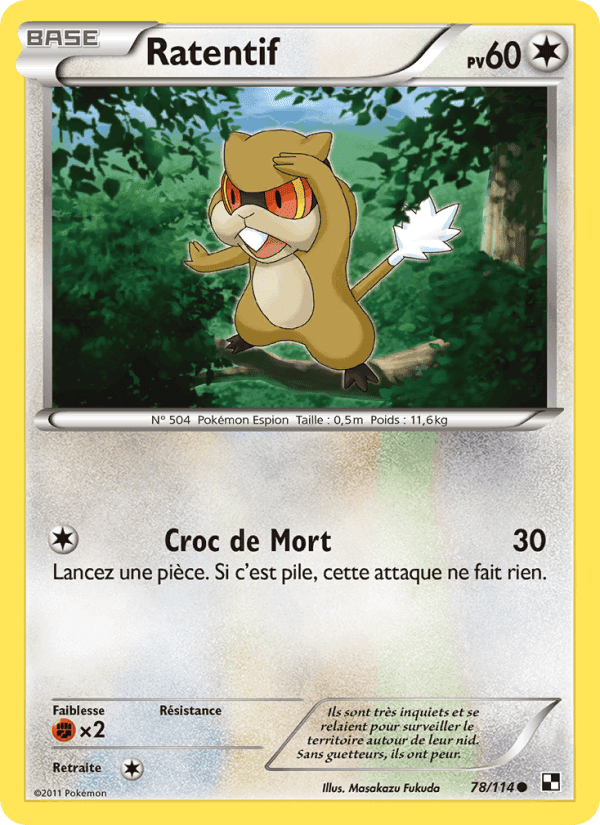 Ratentif, card 78 from Noir & Blanc