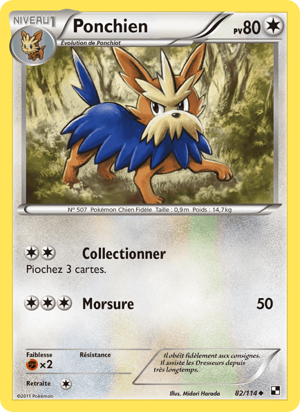 Ponchien, carta 82 de Noir & Blanc