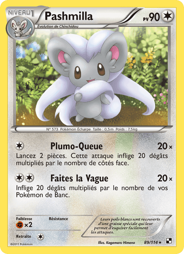 Pashmilla, carte 89 de Noir & Blanc