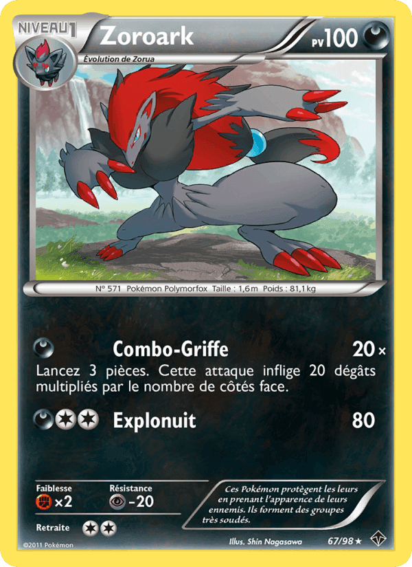 Zoroark, carte 67 de Pouvoirs Émergents