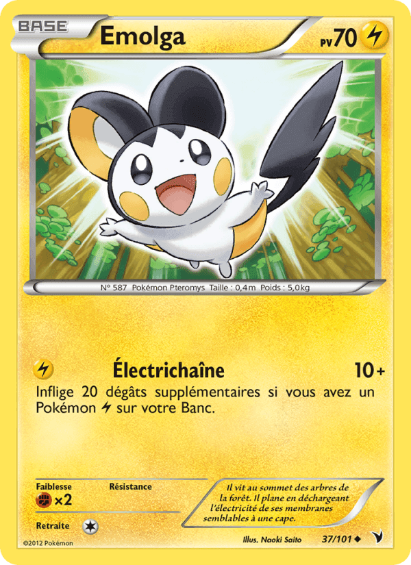 Emolga, carta 37 de Nobles Victoires