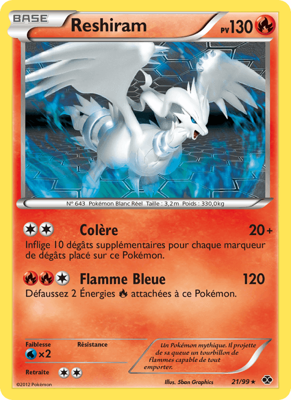 Reshiram, carta 21 de Destinées Futures