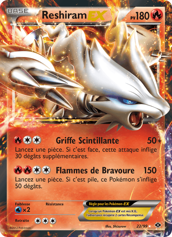 Reshiram-EX, carte 22 de Destinées Futures