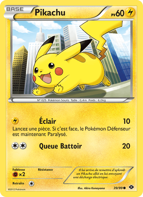 Pikachu, carte 39 de Destinées Futures