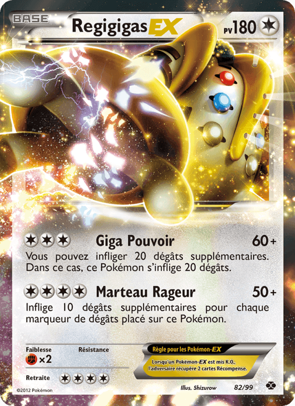 Regigigas-EX, card 82 from Destinées Futures