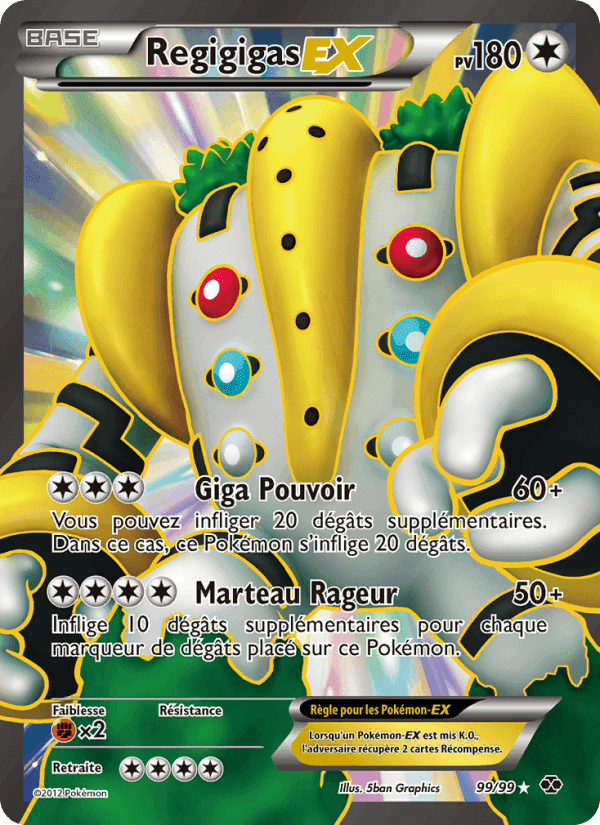 Regigigas-EX, card 99 from Destinées Futures