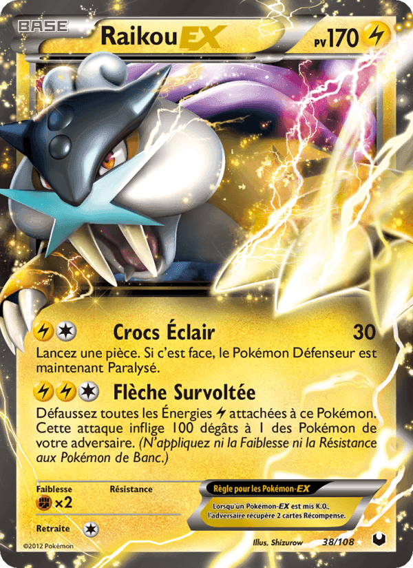 Raikou-EX, carte 38 de Explorateurs Obscurs