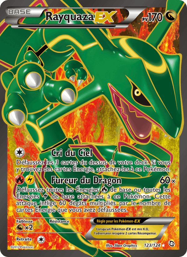 Rayquaza-EX, carta 123 di Dragons Éxaltés
