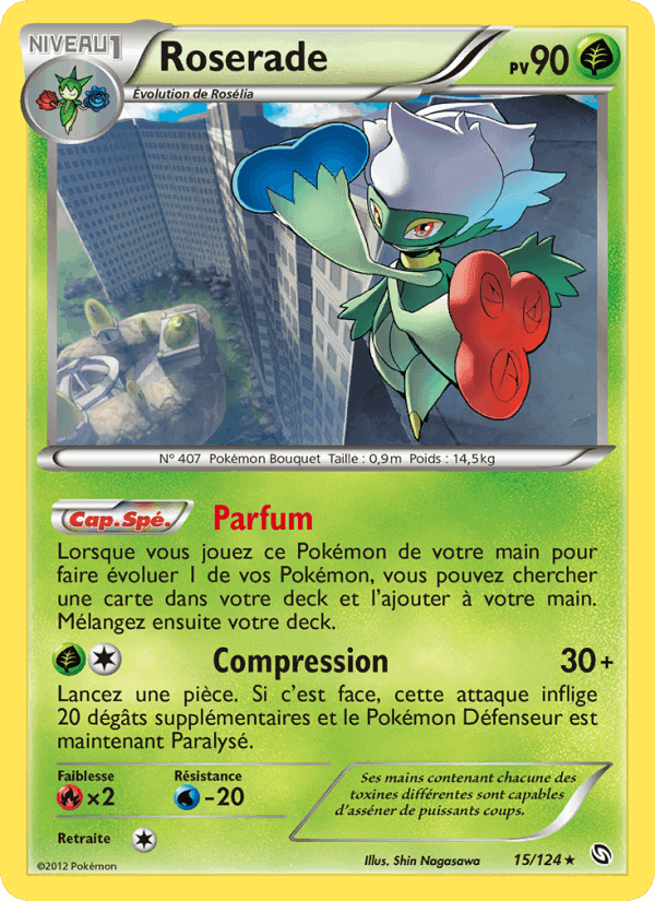 Roserade, carte 15 de Dragons Éxaltés
