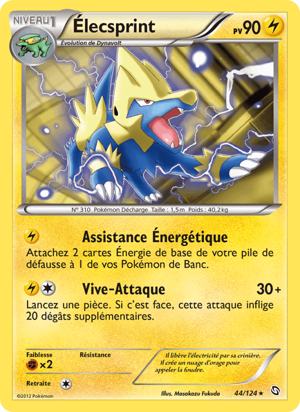 Élecsprint, carte 44 de Dragons Éxaltés