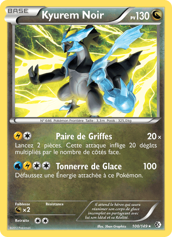 Kyurem Noir, card 100 from Frontières Franchies
