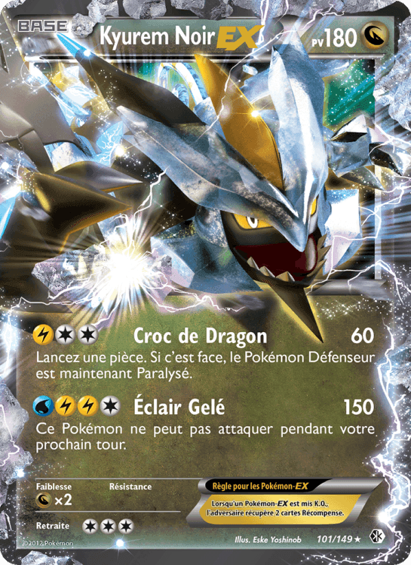 Kyurem Noir-EX, carte 101 de Frontières Franchies