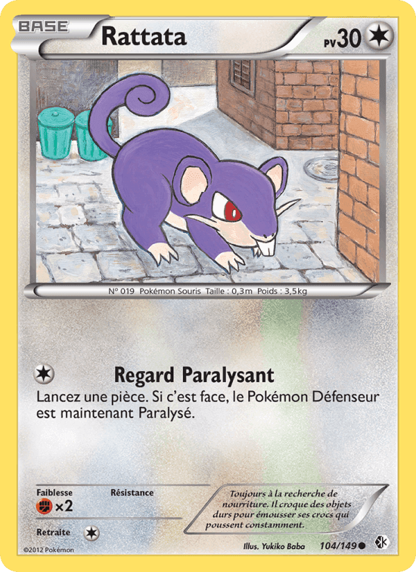 Rattata, carta 104 de Frontières Franchies