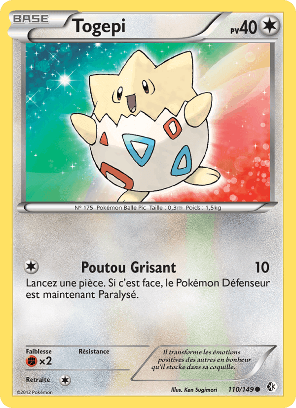 Togepi, carte 110 de Frontières Franchies