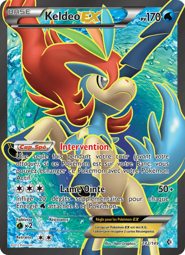 Keldeo EX, carte 142 de Frontières Franchies