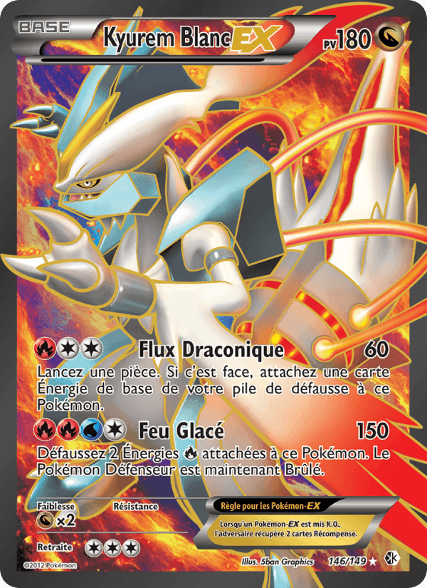Kyurem Blanc EX, carte 146 de Frontières Franchies