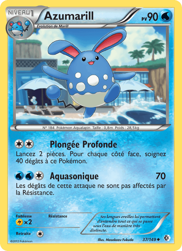 Azumarill, carte 37 de Frontières Franchies
