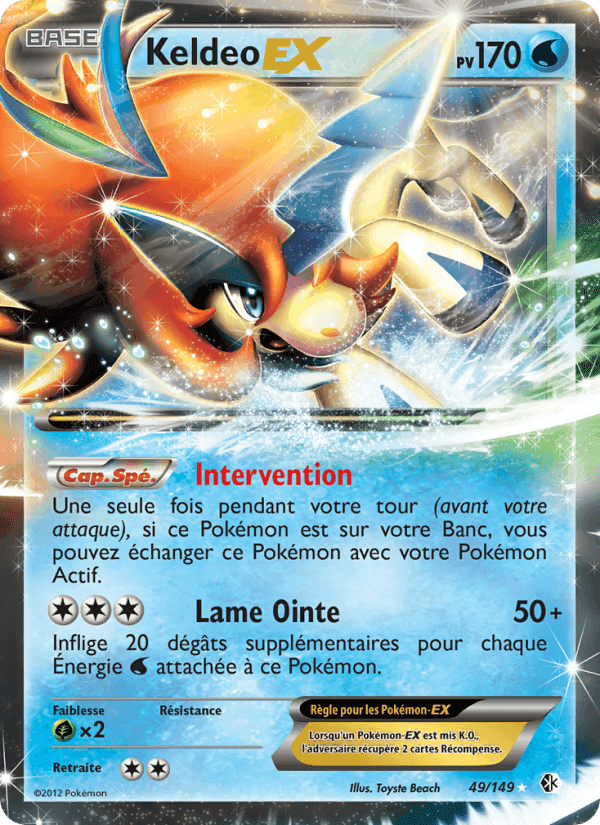 Keldeo EX, carte 49 de Frontières Franchies