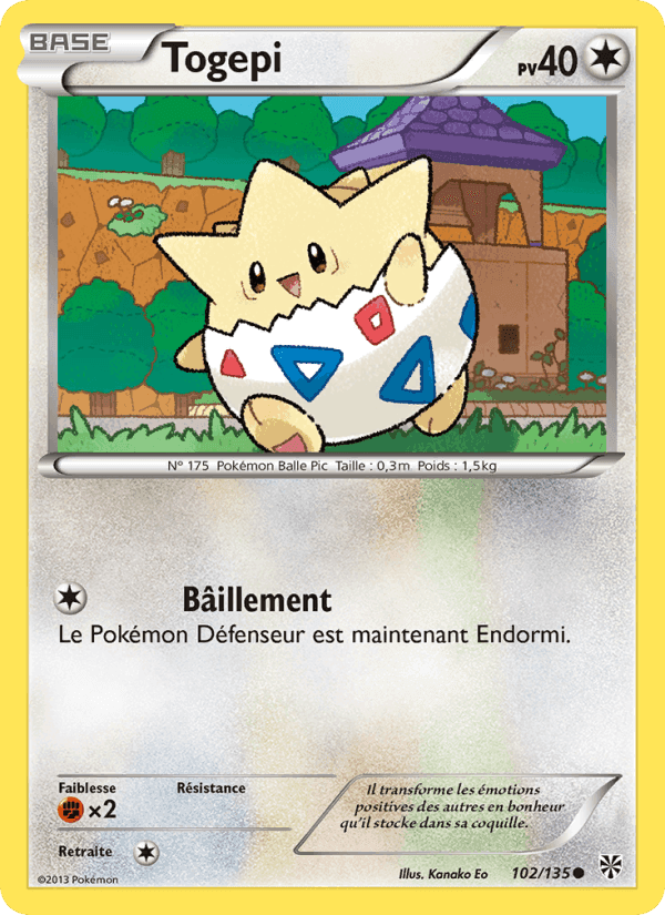 Togepi, carte 102 de Tempète Plasma