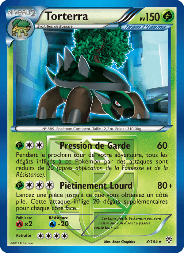 Torterra, carta 3 di Tempète Plasma