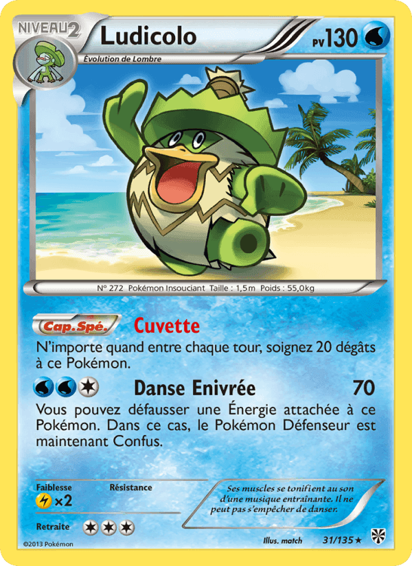 Ludicolo, carta 31 di Tempète Plasma