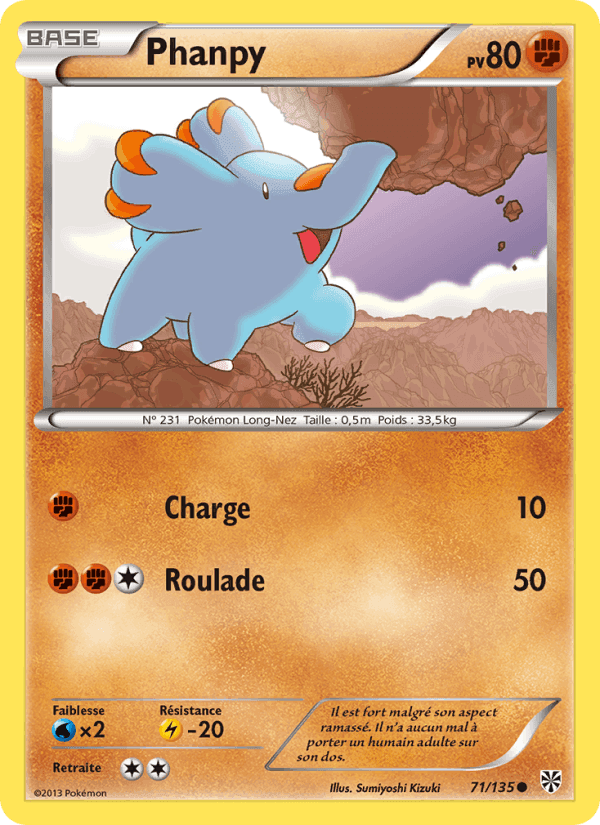 Phanpy, card 71 from Tempète Plasma
