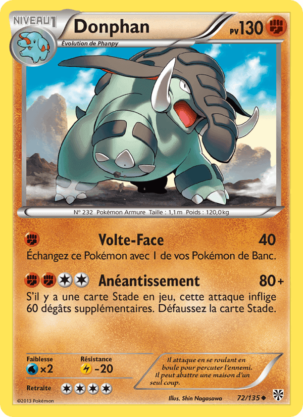 Donphan, card 72 from Tempète Plasma