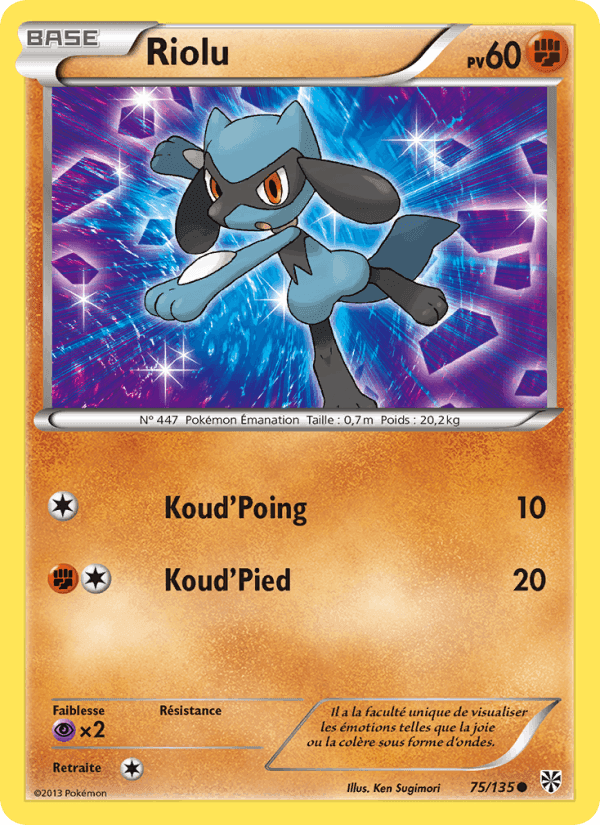 Riolu, carte 75 de Tempète Plasma