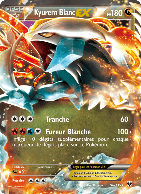 Kyurem Blanc EX, carte 96 de Tempète Plasma