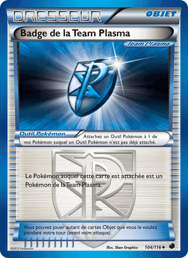 Badge de la Team Plasma, carte 104 de Glaciation Plasma