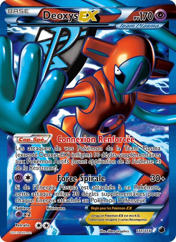 Deoxys-EX, card 111 from Glaciation Plasma