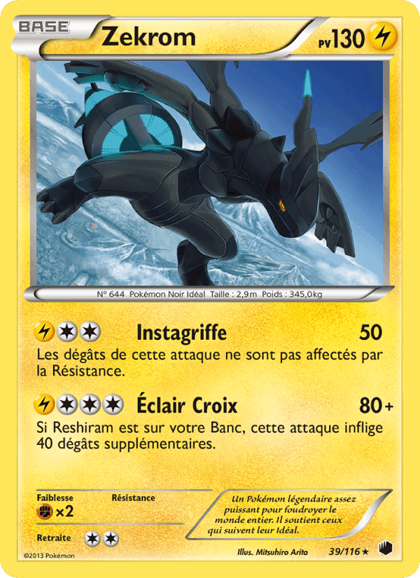 Zekrom, carte 39 de Glaciation Plasma