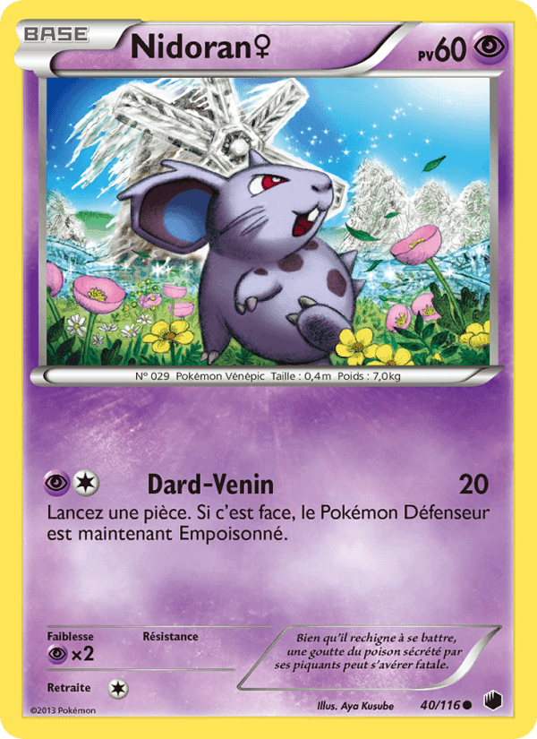 Nidoran♀, carte 40 de Glaciation Plasma