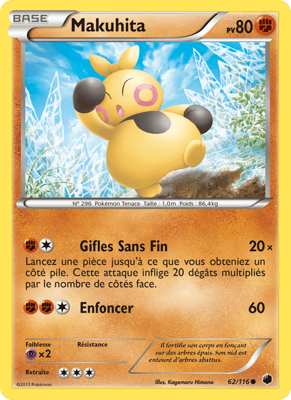 Makuhita, card 62 from Glaciation Plasma