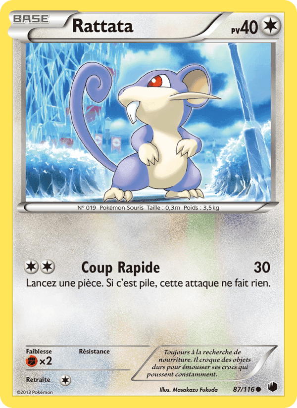 Rattata, carte 87 de Glaciation Plasma