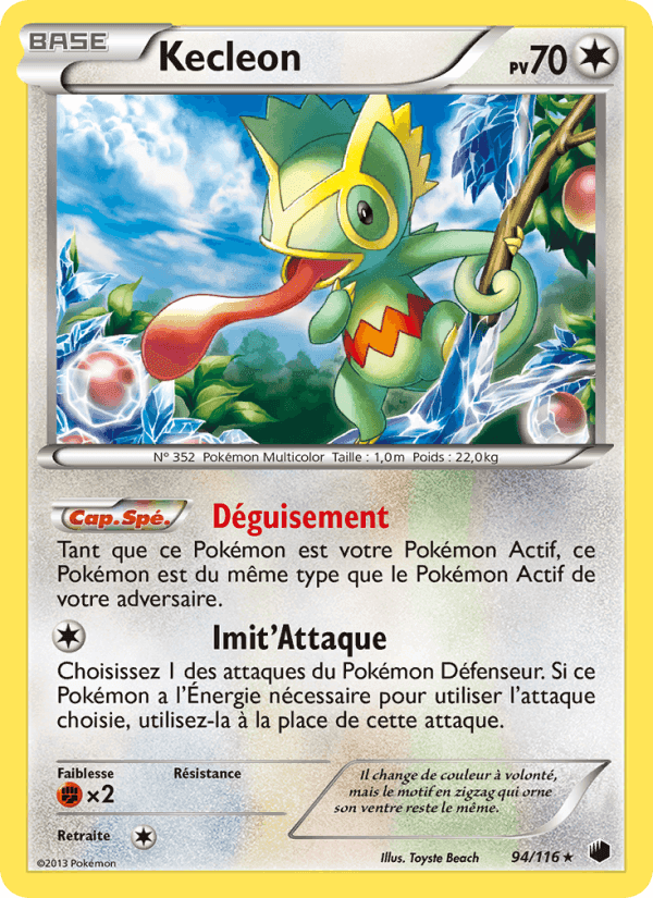 Kecleon, card 94 from Glaciation Plasma